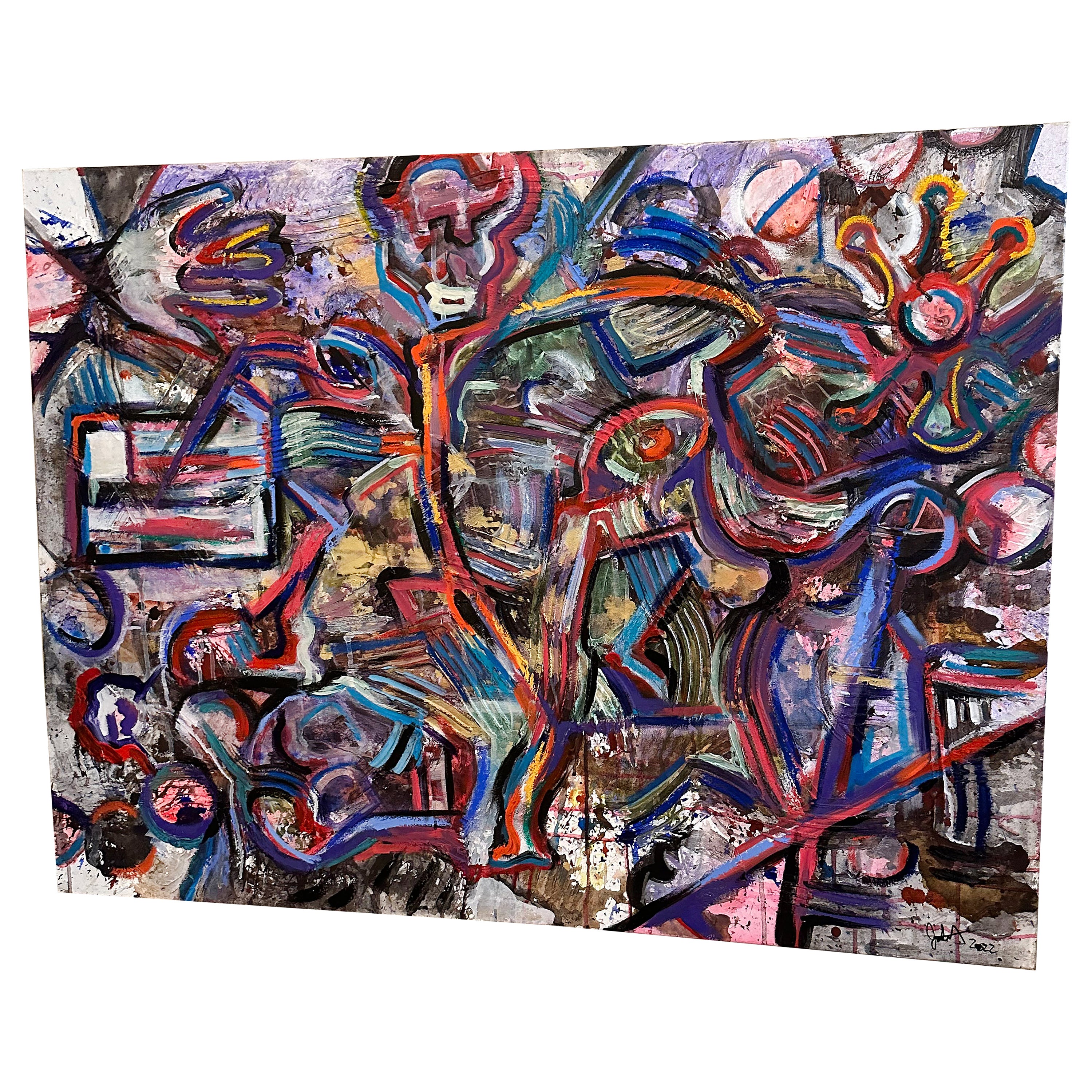 Abstract Painting "Abstract Improvization #1" by Artist Jason Stallings