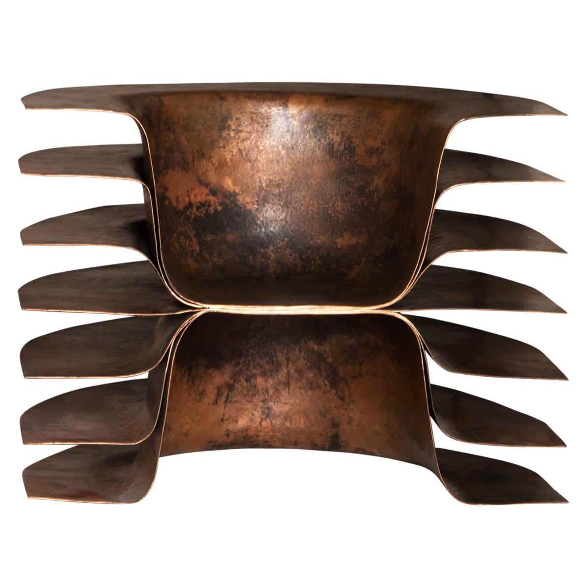 Obj-05 Copper Lounge Chair by Manu Bano For Sale