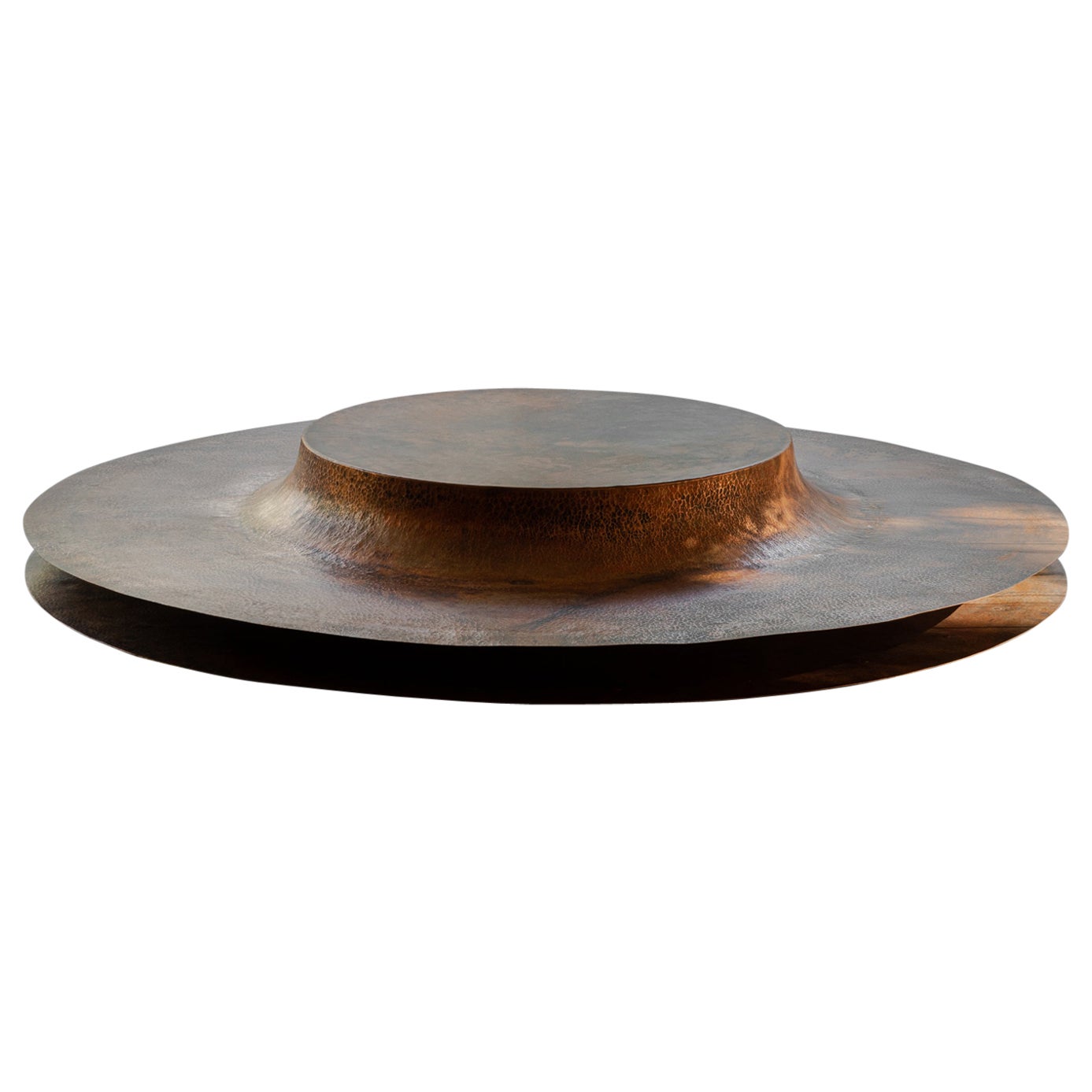 Table basse en cuivre OBJ-06 de Manu Bano