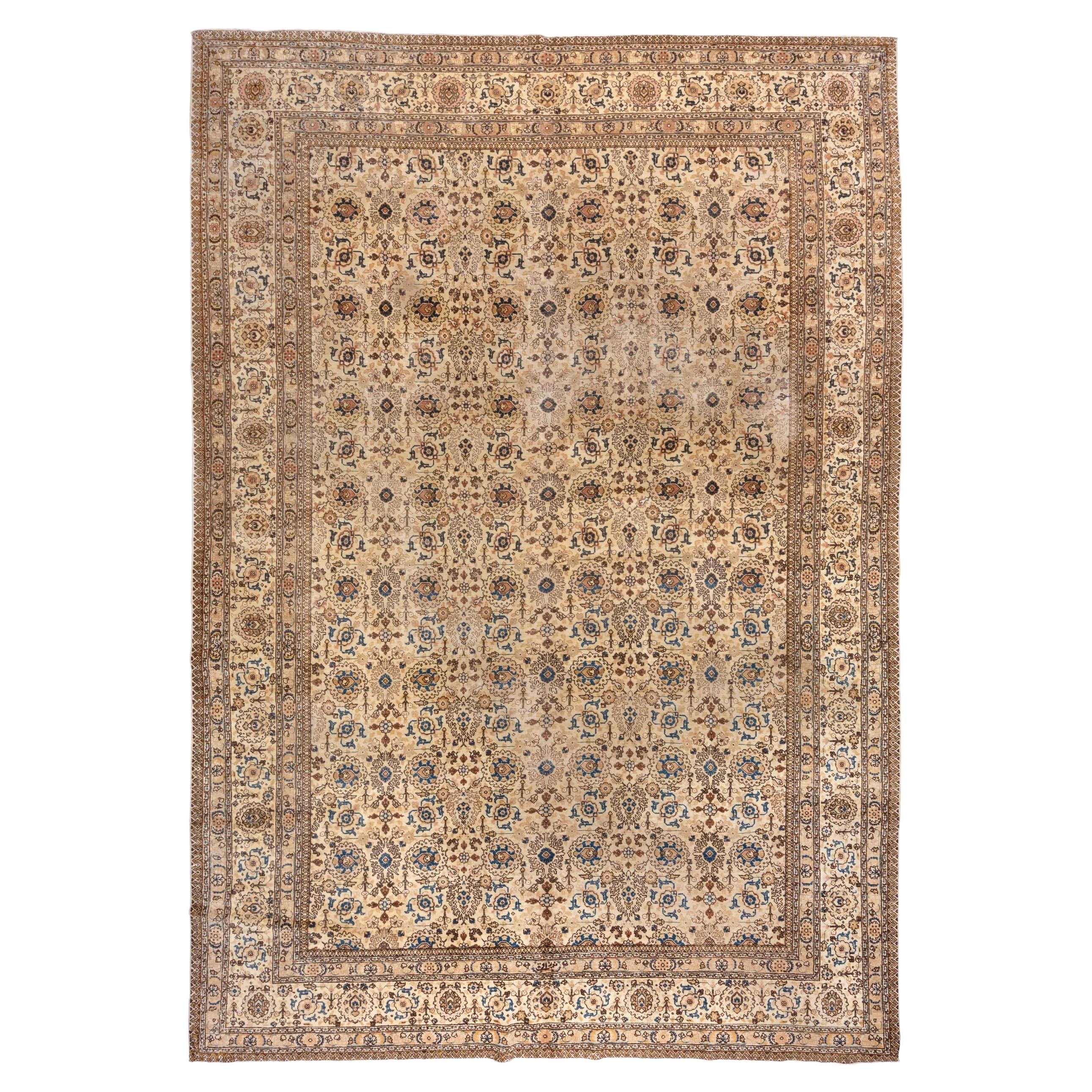 Antique Persian Tabriz Carpet, circa 1930s For Sale