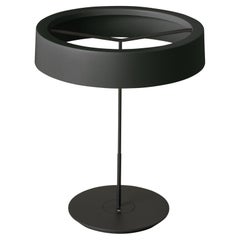Grande lampe de bureau en verre graphite avec abat-jour d'Antonio Arola
