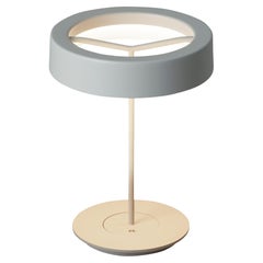 Small White Sin Table Lamp with Shade II by Antoni Arola
