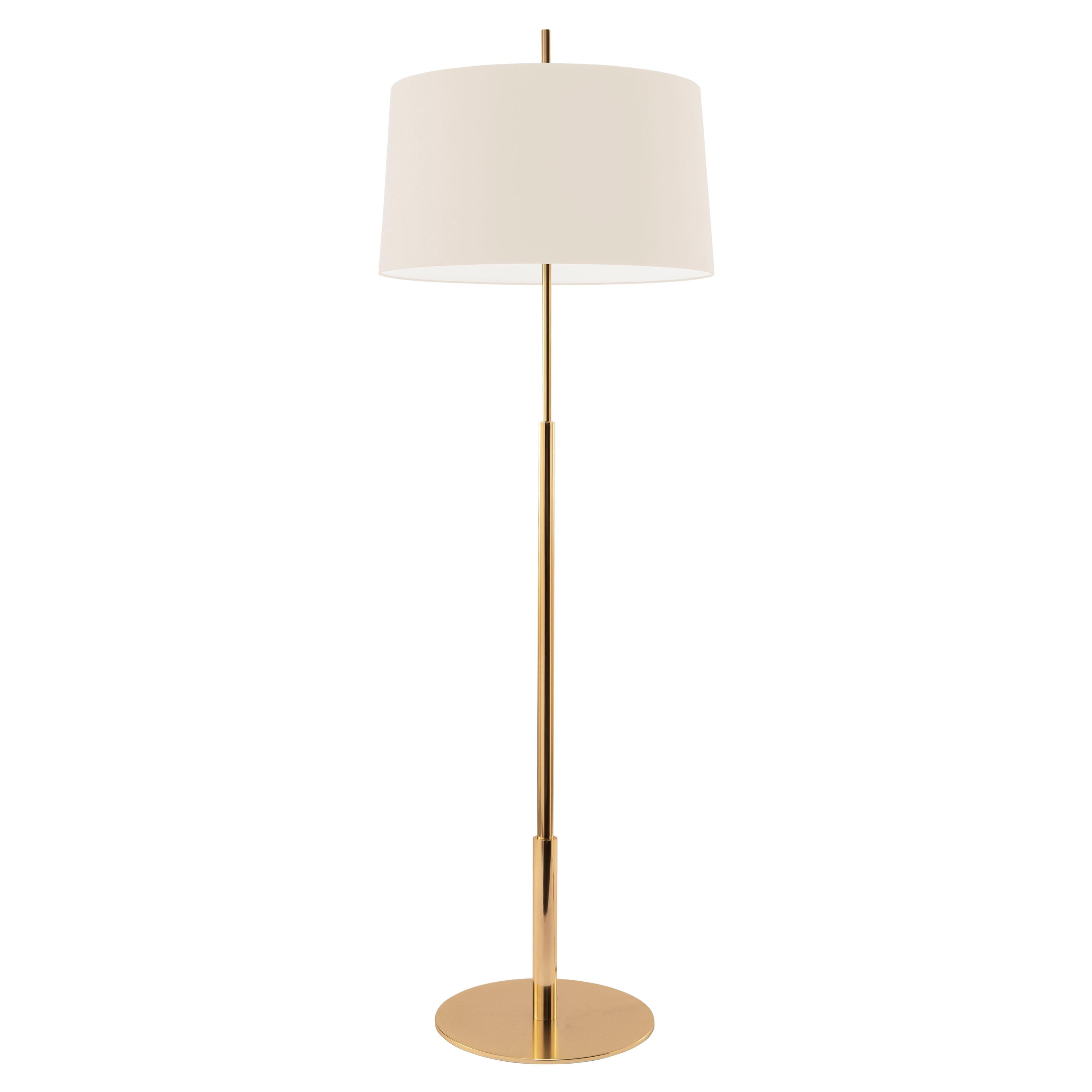 Gold Diana Floor Lamp by Federico Correa, Alfonso Milá, Miguel Milá For Sale