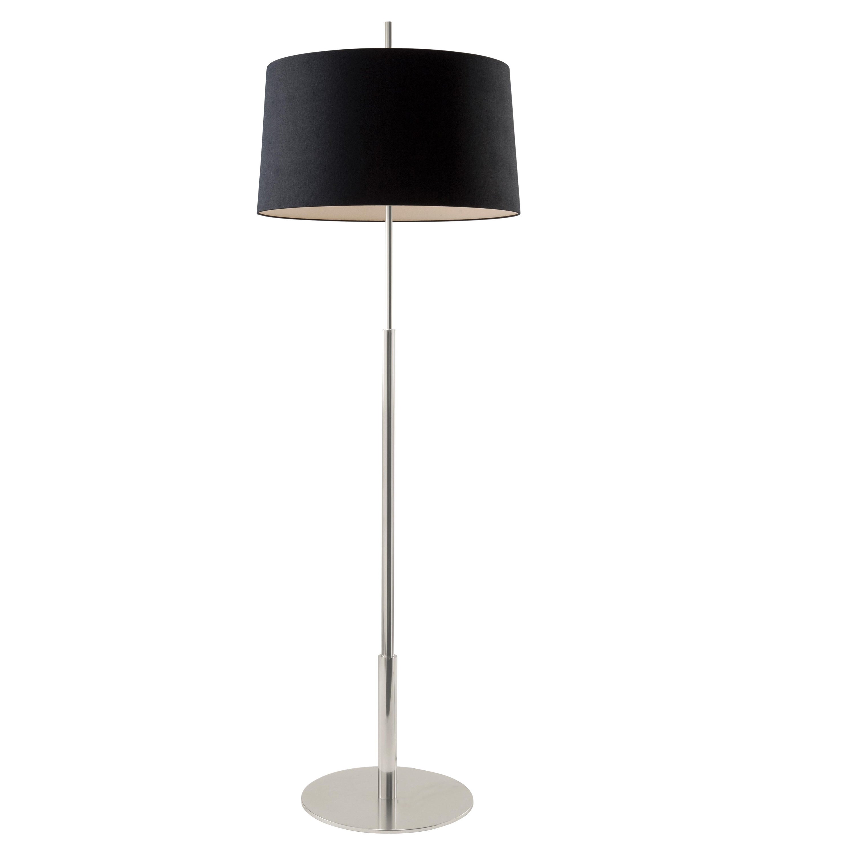 Nickel Diana Floor Lamp by Federico Correa, Alfonso Milá, Miguel Milá For Sale