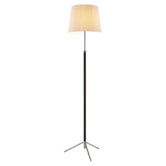 Natural and Chrome Pie De Salón G3 Floor Lamp by Jaume Sans