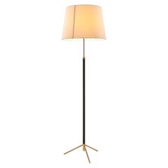 Lampadaire Pie de Salón G1 beige et laiton de Jaume Sans