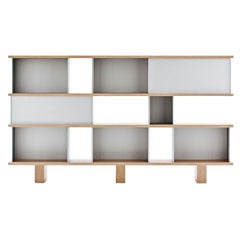 Charlotte Perriand Nuage Shelving Unit, Wood and Aluminium by Cassina