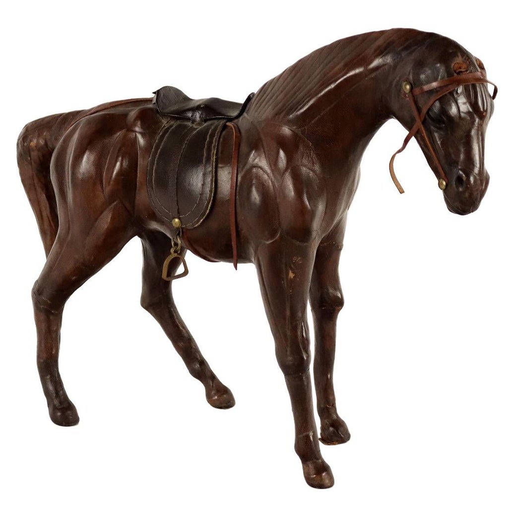 Leather Horse, Italy, Late 19th, Early 20th Century For Sale