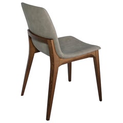 Ensemble contemporain de 2 chaises par Studio Tecnico Interna8, Wood Leather