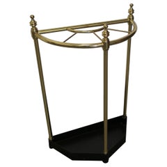 Half Round Brass & Iron Stick Stand or Umbrella Stand  