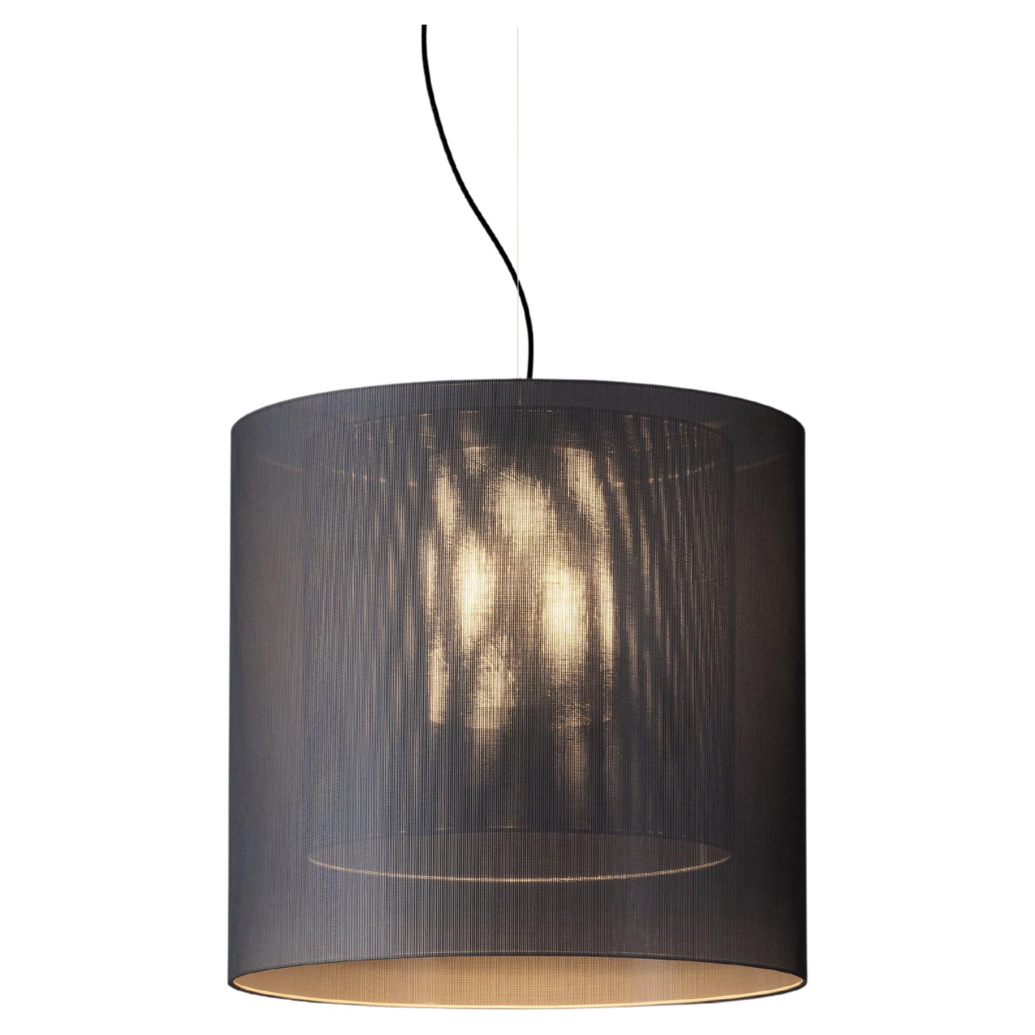 Grey and Black Moaré LM Pendant Lamp by Antoni Arola For Sale