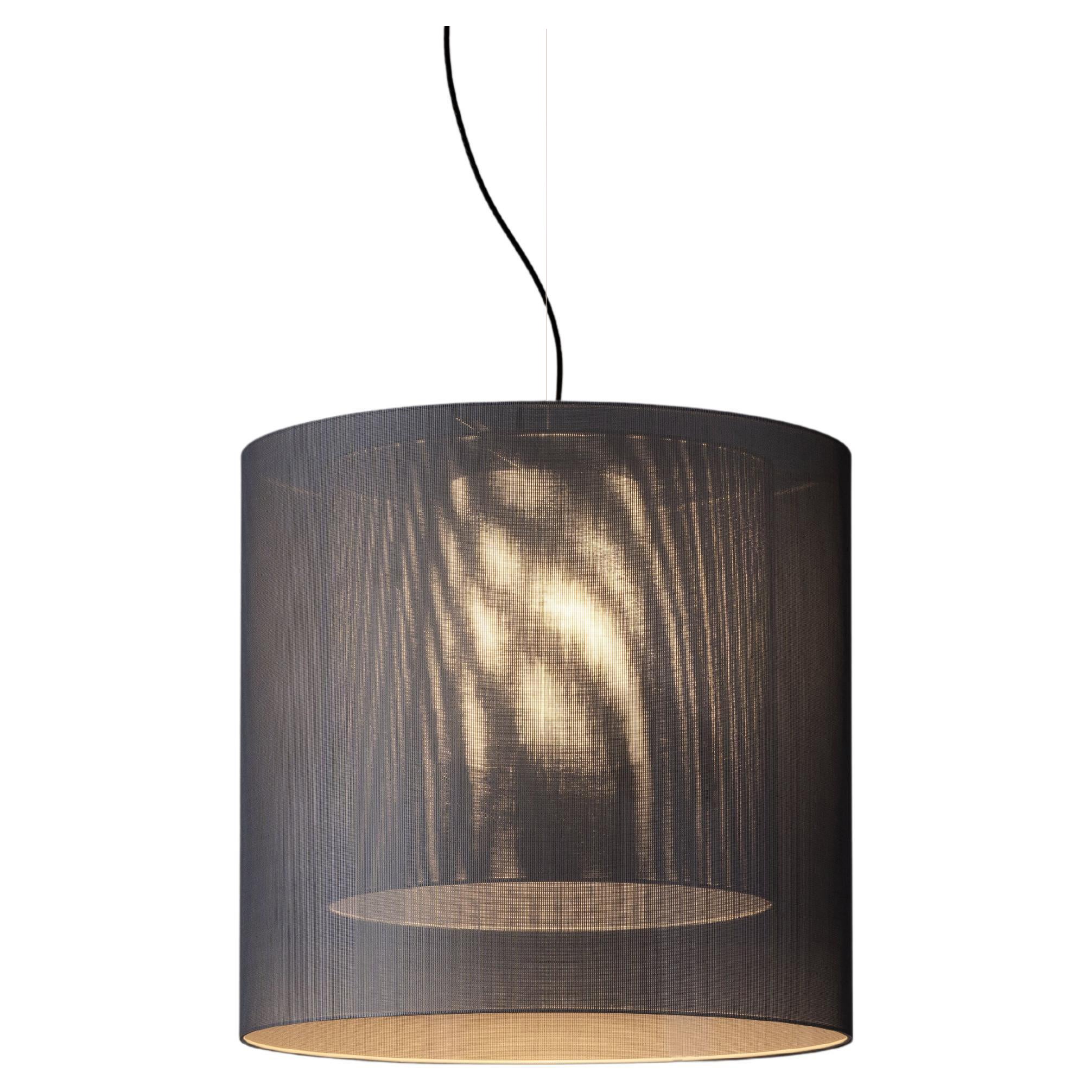 Grey Moaré Lm Pendant Lamp by Antoni Arola