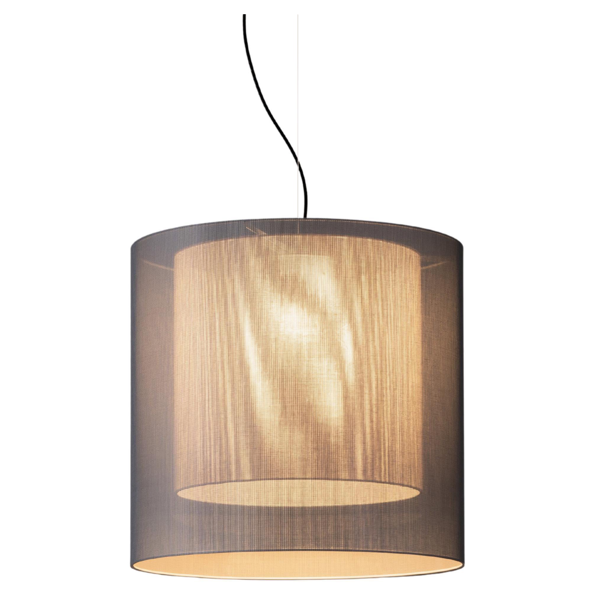 Grey and White Moaré LM Pendant Lamp by Antoni Arola For Sale