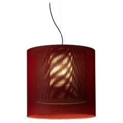 Red and Black Moaré Lm Pendant Lamp by Antoni Arola