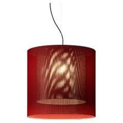 Lampe pendante Moaré Lm rouge et grise d'Antoni Arola