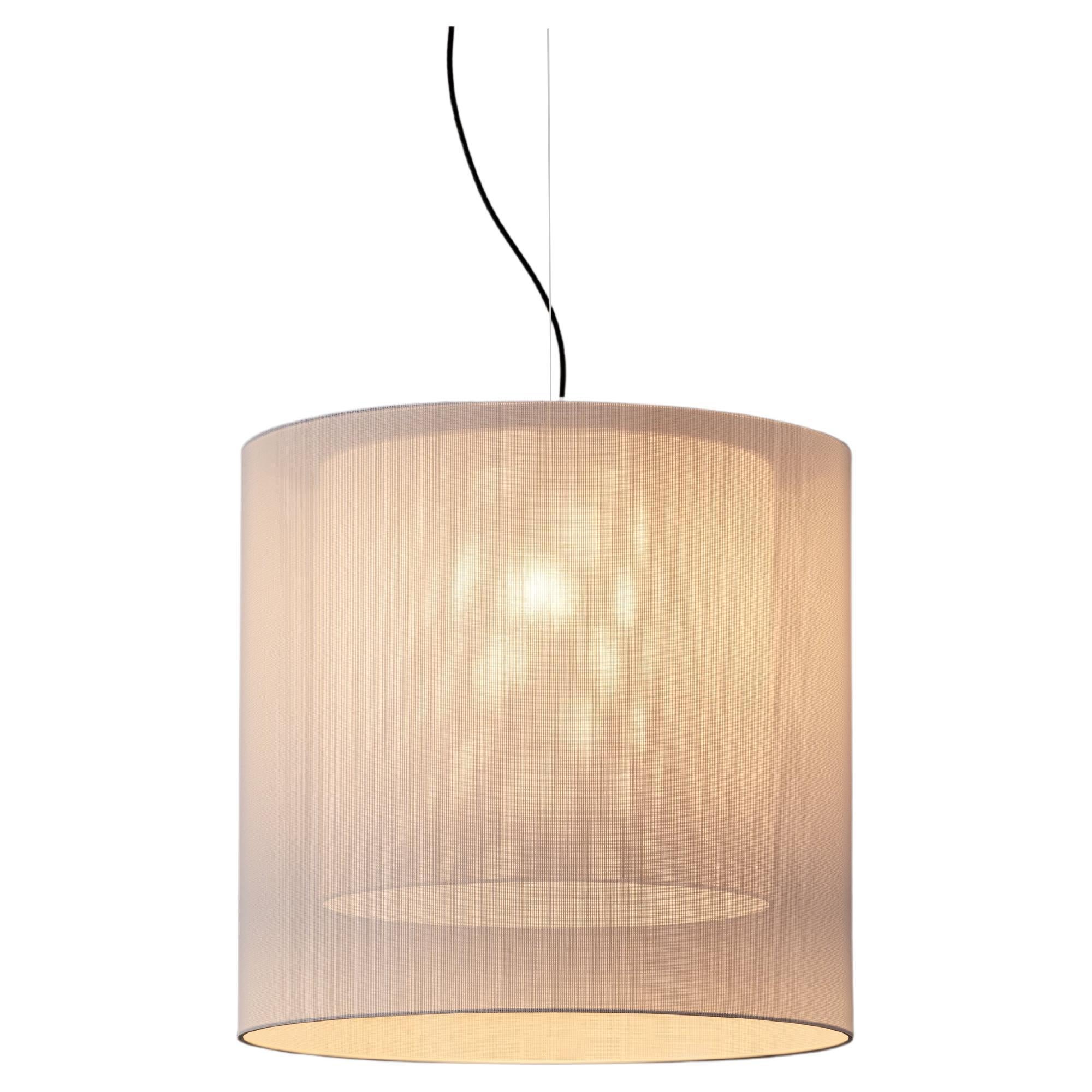 White Moaré Lm Pendant Lamp by Antoni Arola For Sale