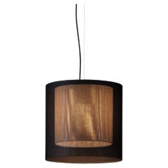 Lampe pendentif Moaré MS noir et blanc par Antoni Arola