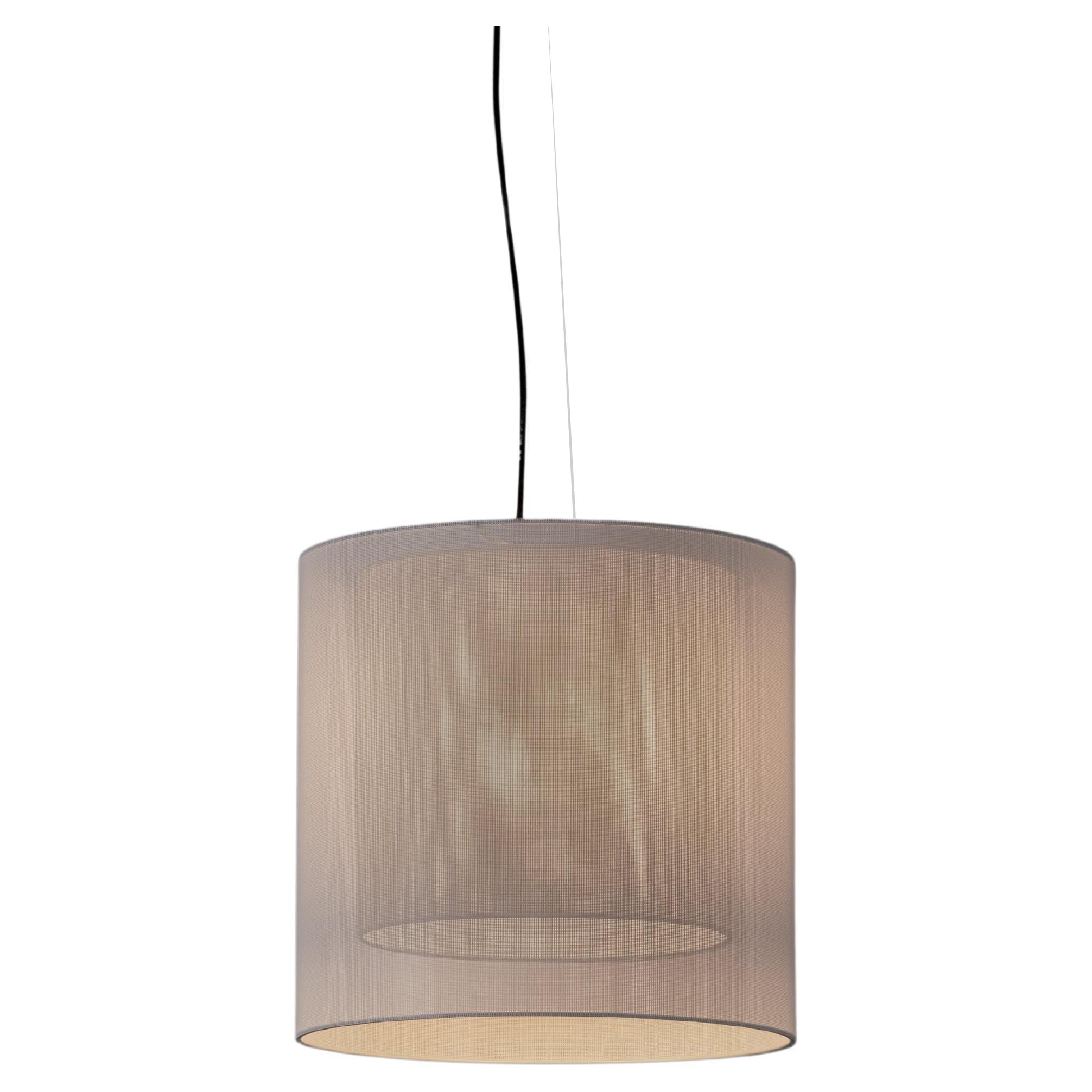 White and Grey Moaré MS Pendant Lamp by Antoni Arola For Sale