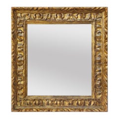 Vintage Spanish Style Gilded Carved Wood Mirror, circa 1970