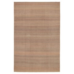 Rug & Kilim’s Contemporary Kilim Rug in Peach and Greige Chevrons
