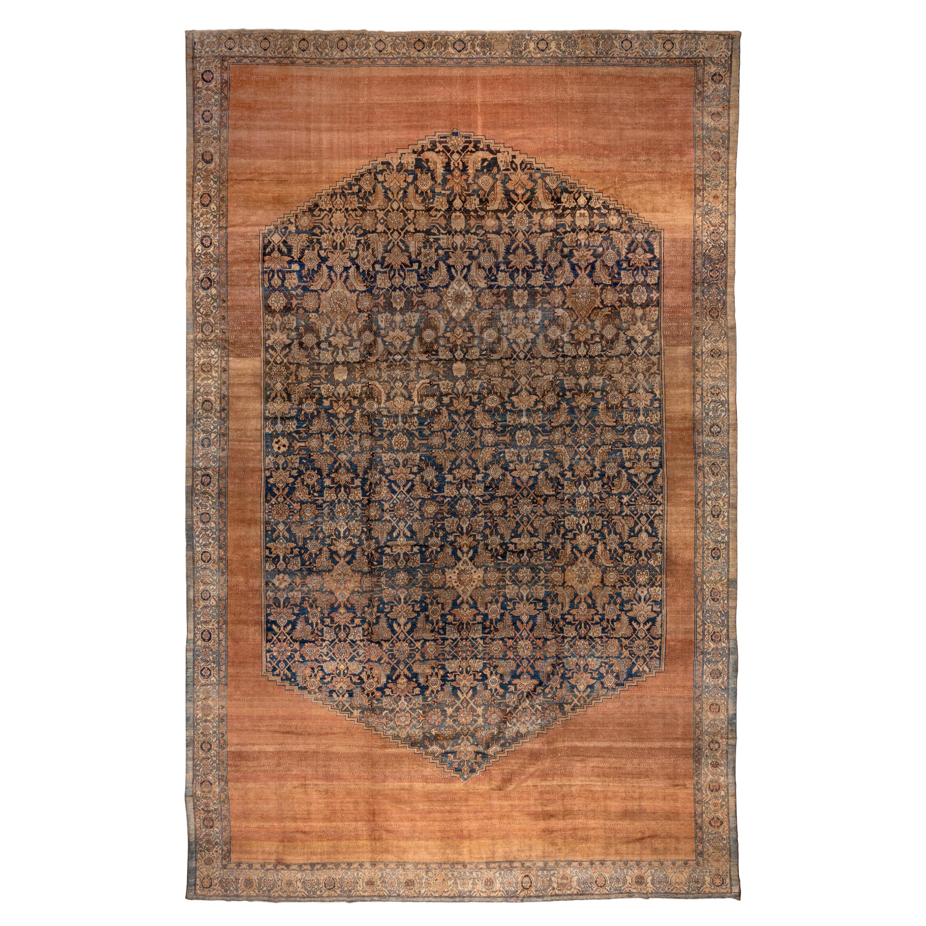 Antiker persischer Bibikabad-Teppich, um 1900
