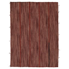 Rug & Kilim’s Contemporary Kilim Rug in Beige and Red Stripes