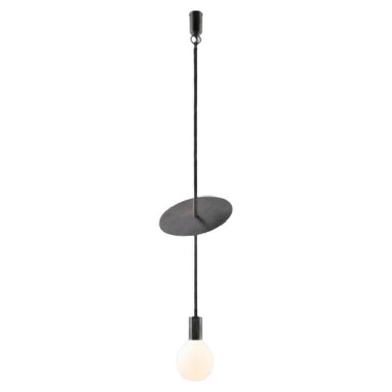 Single Flipside Solid Pendant Light Black by Volker Haug For Sale