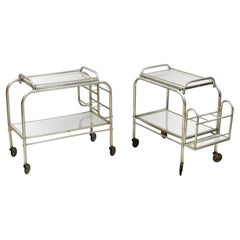 Jacques Adnet 'in the Style of' with 2 Trolleys That Can Make Pair, circa 1930