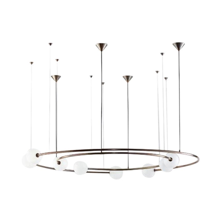 Dual Ring Oddments Chandelier by Volker Haug For Sale