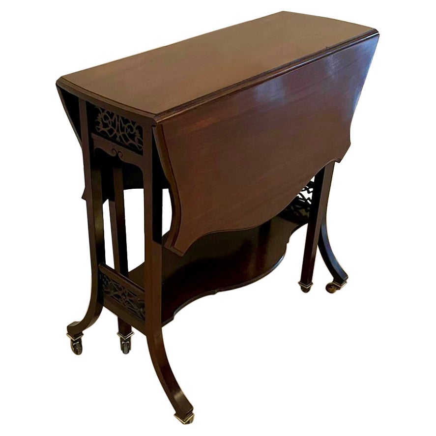 Mesa Sutherland/Ocasional de Caoba Antigua de Calidad