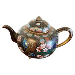 Unusual Antique Miniature Japanese Cloisonné Teapot