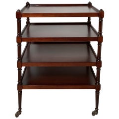 Early 20th Century Four Tiered Mahogany Occasional Side Table