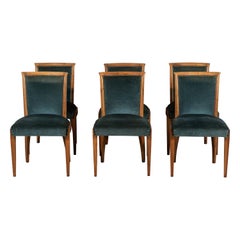 Antique Set of 6 French Art Deco Chairs