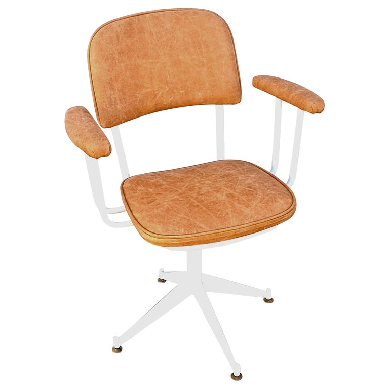Italian Mid century Office Chair For Sale at 1stDibs