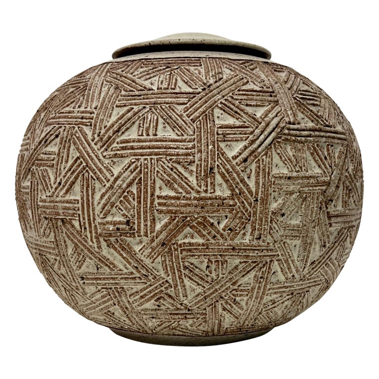 Vintage Richard Tuck Lidded Vessel, circa 1970s For Sale at 1stDibs