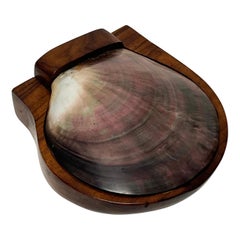 Vintage Wood & Abalone Box in manner of Alexandre Noll, circa 1950s, France  