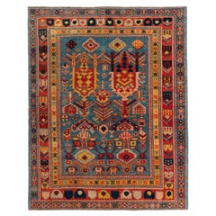 Ararat Rugs Shirvan Rug, 19th C. Antique Caucasian Revival Carpet Natural Dyed
