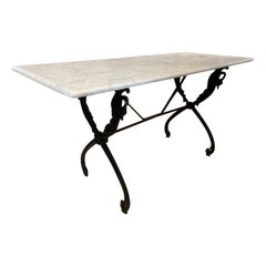 Inviting Vintage Marble Console / Outdoor Table