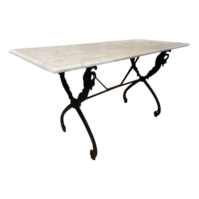Inviting Antique Marble Console / Outdoor Table For Sale at 1stDibs