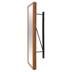 Adjustable Teak and Metal Mirror by Hans-Agne Jakobsson, Sweden, 1950s