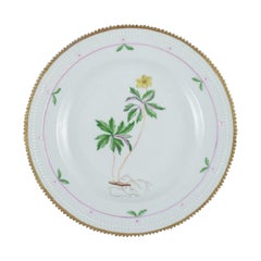 Royal Copenhagen Flora Danica Style Dinner Plate with Floral Motif, 1920s/1930s