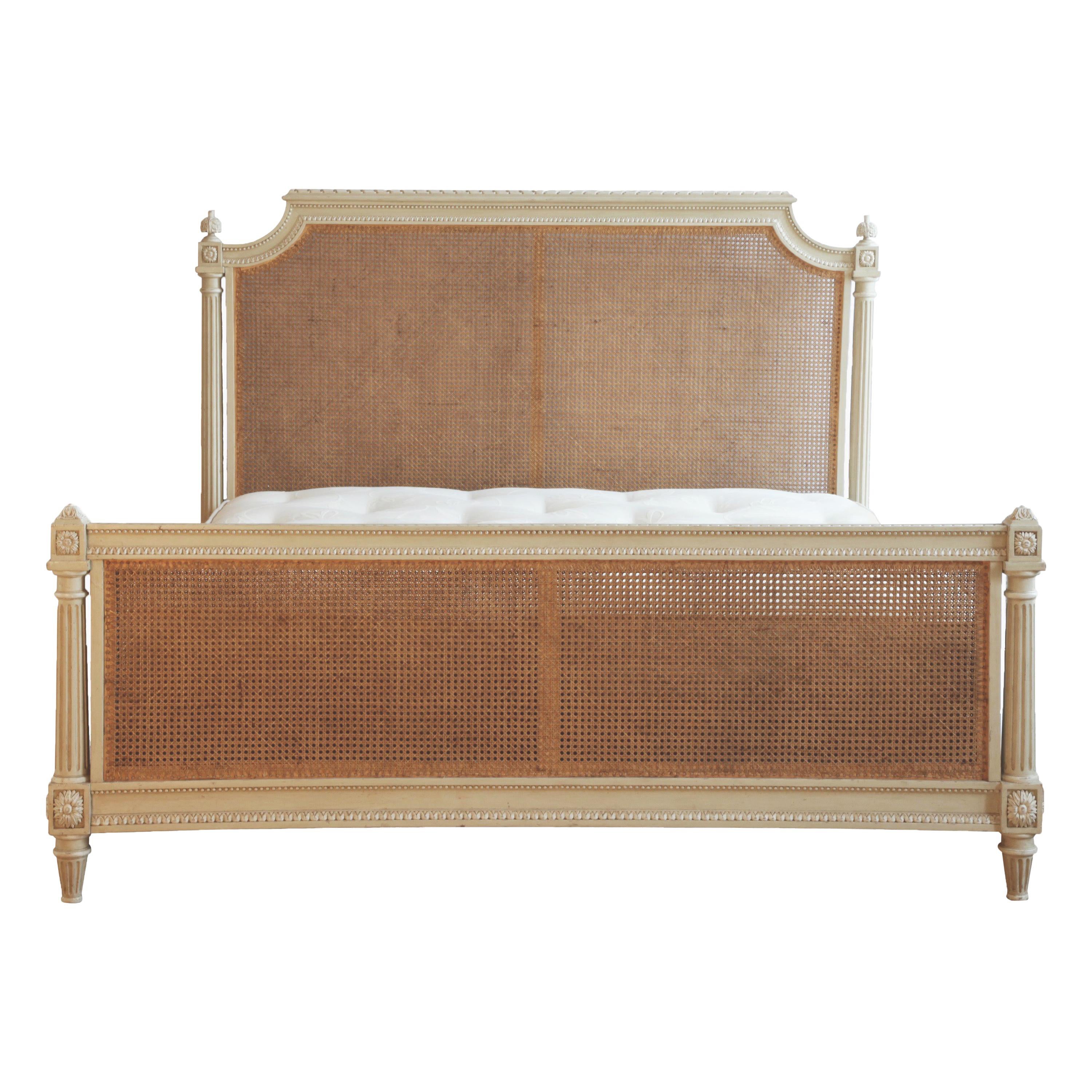 French Classic LXVI Style Bergère Bed by La Maison London 'UK Super King Size' For Sale