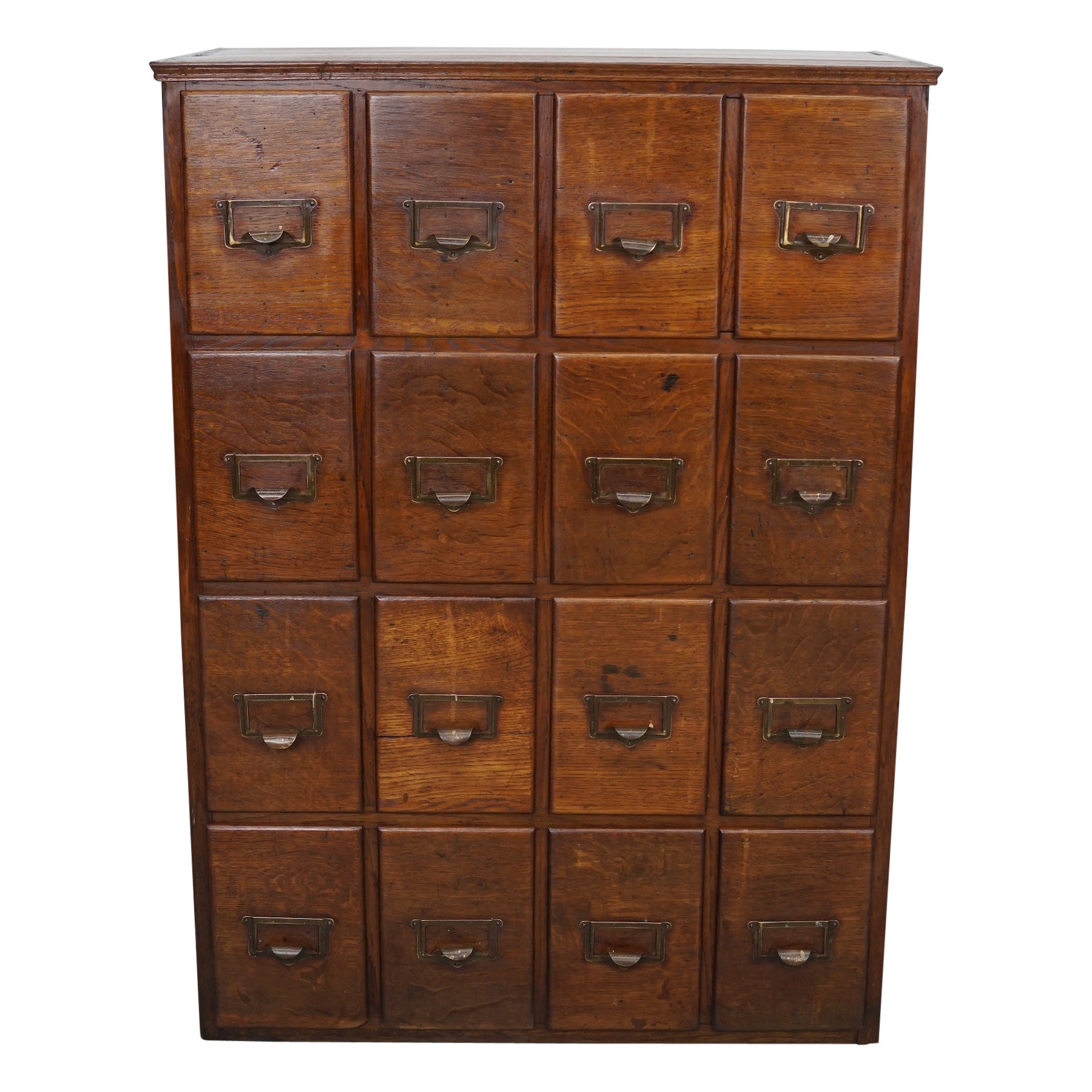 French Oak Apothecary Cabinet / Filing Cabinet, 1930s For Sale