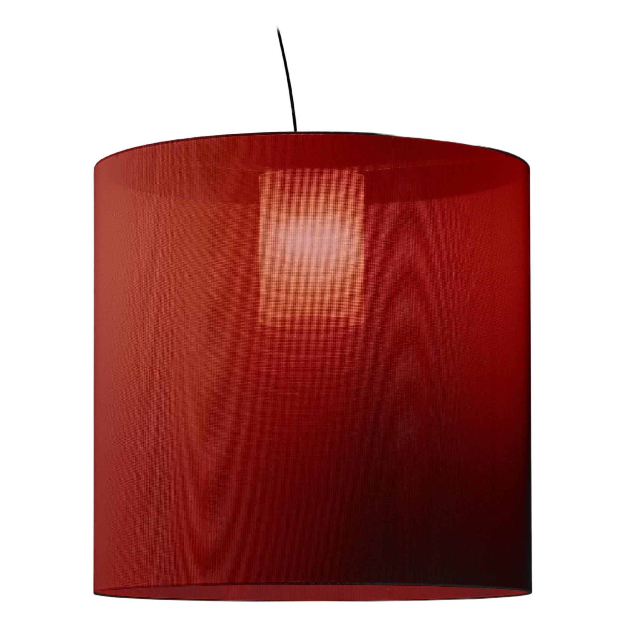 Red Moaré X Pendant Lamp by Antoni Arola For Sale