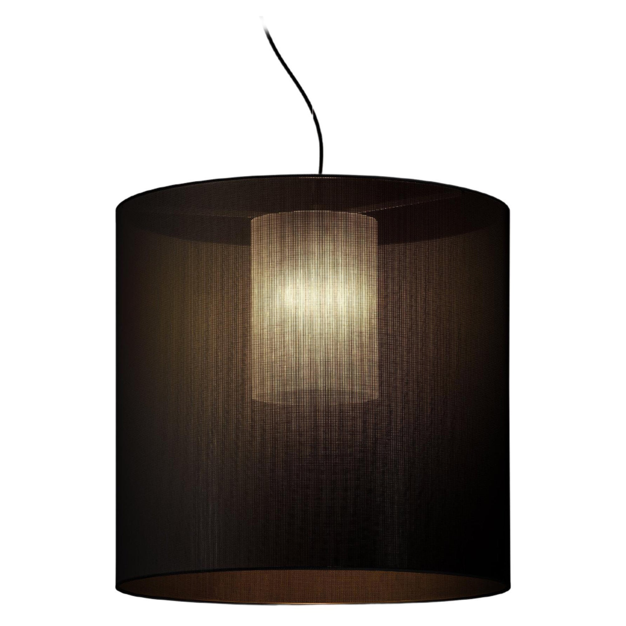 Black Moaré L Pendant Lamp by Antoni Arola For Sale