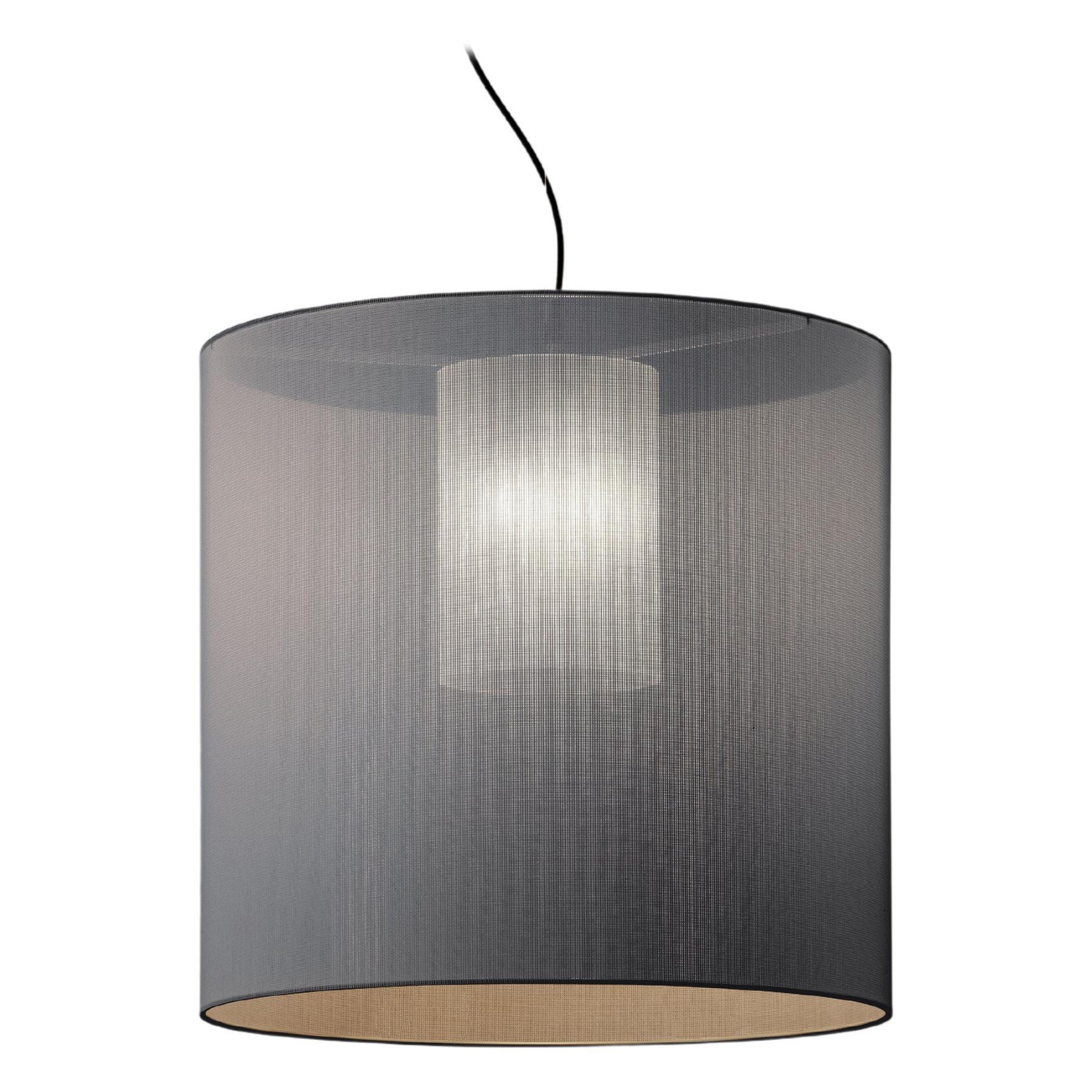 Grey Moaré L Pendant Lamp by Antoni Arola For Sale