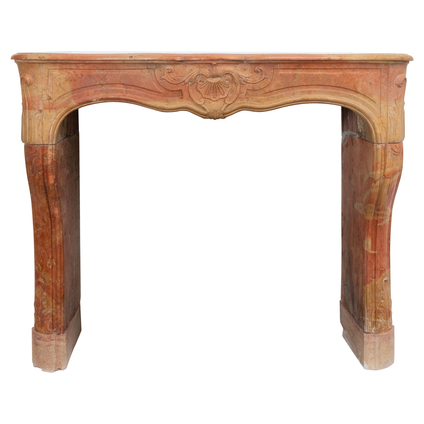 Small French Louis XV Fireplace Mantel For Sale