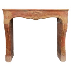 Small French Louis XV Fireplace Mantel