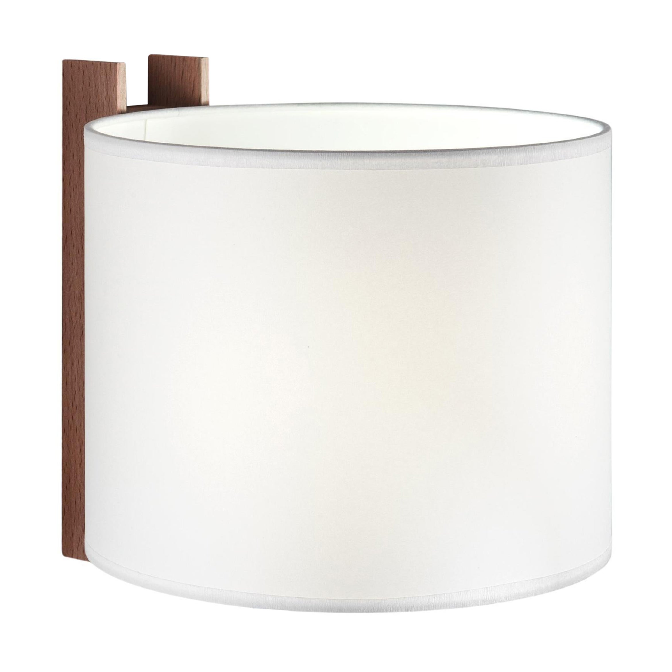 White and Walnut TMM Corto Wall Lamp by Miguel Milá For Sale