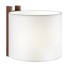 White and Walnut TMM Corto Wall Lamp by Miguel Milá